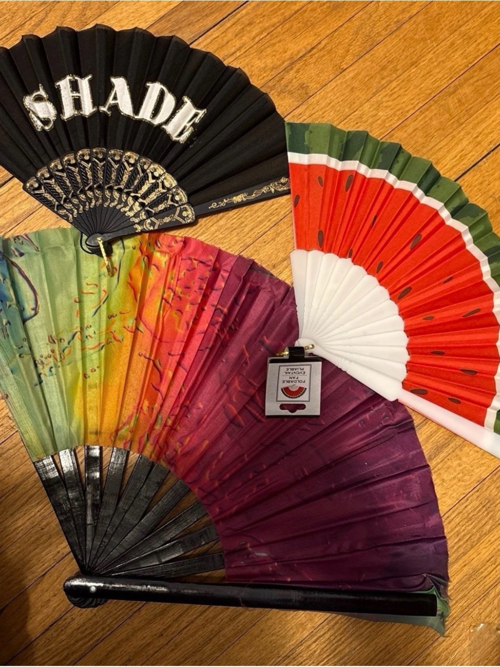 Colorful Assorted Folding Hand Fans - Multicolor